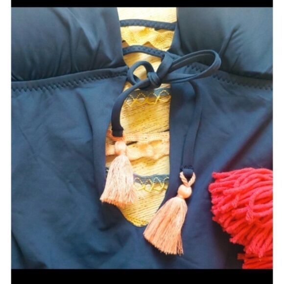 Isabella Rose Size L Navy One Piece Swimsuit - Picture 7 of 8